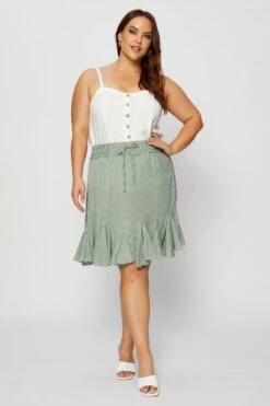 Polka Dot Mini Skirt Ruffle Hem -You And All Fashion Store css25278 33lb polka dot 3