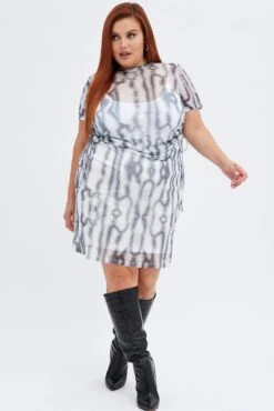 Multi Abstract Mini Skirt Mesh Lined -You And All Fashion Store css2529x 34a abstract 3