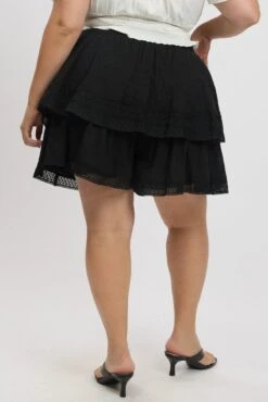 Black Mini Skirt Tiered -You And All Fashion Store css2573 81rb black 5