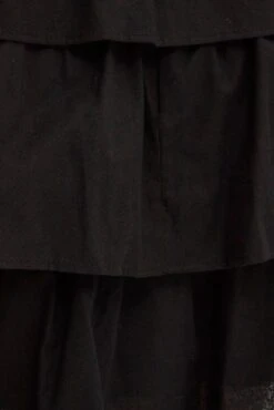 Black Skater Skirt Ruffle Cotton Mini -You And All Fashion Store css25912 46ab black 6