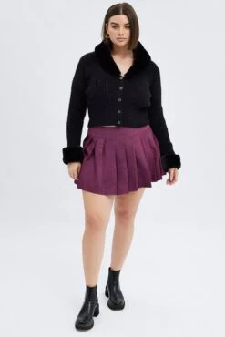 Purple Mini Tennis Skirt -You And All Fashion Store css2714 35rb plum 3