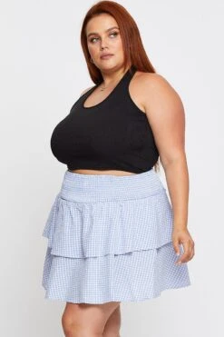 Check Mini Skater Skirt Tie -You And All Fashion Store css31055 36l check 4 1