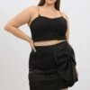 Black Bow Mini Skirt