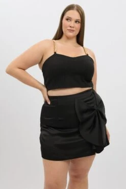 Black Bow Mini Skirt
