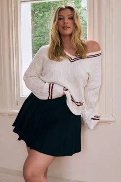 Black Pleated Tennis Skirt Skorts