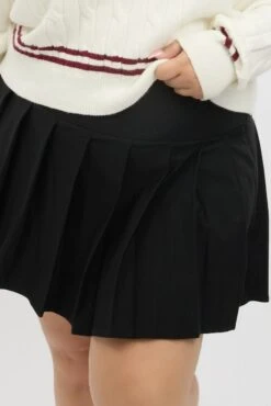 Black Pleated Tennis Skirt Skorts -You And All Fashion Store css32528a 43a black 6