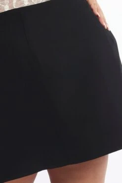 Black Front Split Mini Skirt Bow Detail -You And All Fashion Store css40014 122db black 6