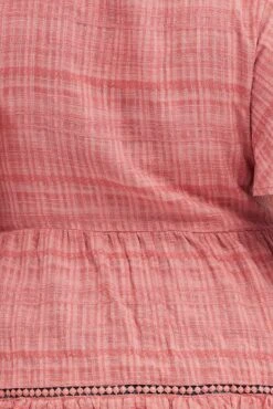 Brown Shell Top Short Sleeve Textured -You And All Fashion Store cwc1035 10rb rust 6