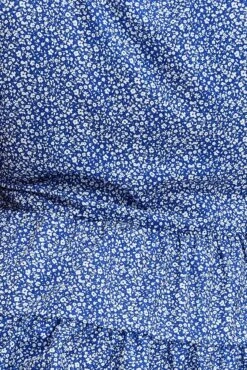 Blue Ditsy Tiered Top Short Sleeve V-neck -You And All Fashion Store cwc11275w 81r ditsy 6