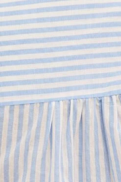 Blue Stripe Relaxed Shirt Short Sleeve Button Up 11 Blue Stripe Relaxed Shirt Short Sleeve Button Up -You And All Fashion Store cwc1207a 35rb stripe 6