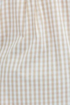 Beige Check Relaxed Shirt Long Sleeve Mixed Check -You And All Fashion Store cwc1362 38r check 6