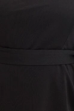 Black Short Sleeve Black Peplum Top -You And All Fashion Store cwc13672 46l black 6