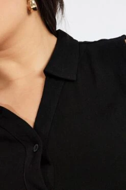 Black Shirt Sleeveless Tie Back -You And All Fashion Store cwc1455 47rb black 6