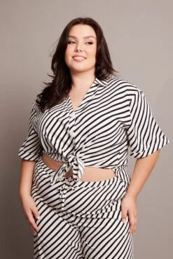 White Stripe Relaxed Shirt Long Sleeve -You And All Fashion Store cwc14661ax 47r stripe 3