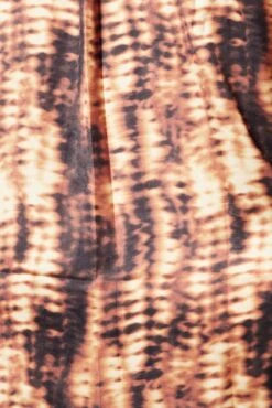 Brown Abstract Relaxed Shirt Short Sleeve Satin -You And All Fashion Store cwc1466aax 47r abstract 6