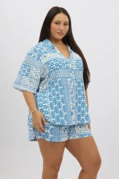 White Boho Relaxed Shirt Short Sleeve Linen Blend 9 White Boho Relaxed Shirt Short Sleeve Linen Blend -You And All Fashion Store cwc1466ajx 47rb boho 4