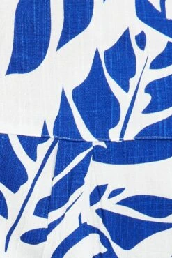 Blue Abstract Relaxed Shirt Short Sleeve -You And All Fashion Store cwc1466px 47r abstract 6