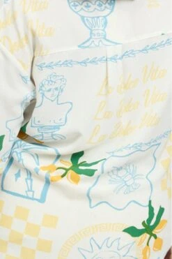 Yellow Abstract Relaxed Shirt Short Sleeve 11 Yellow Abstract Relaxed Shirt Short Sleeve -You And All Fashion Store cwc1466ql 47rb abstract 6