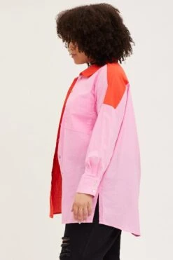 Orange Color Block Shirts -You And All Fashion Store cwc1501a 38r orange 4