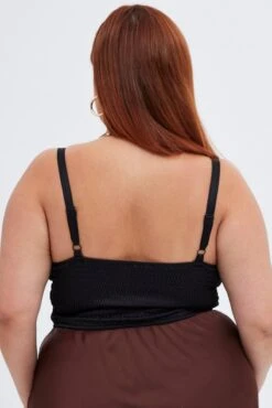 Black Crop Top Sleeveless Lace -You And All Fashion Store cwc1522a 36r black 5