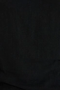 Black Short Sleeve Linen Blend Tie Front Shirt -You And All Fashion Store cwc1547 35abblack 6