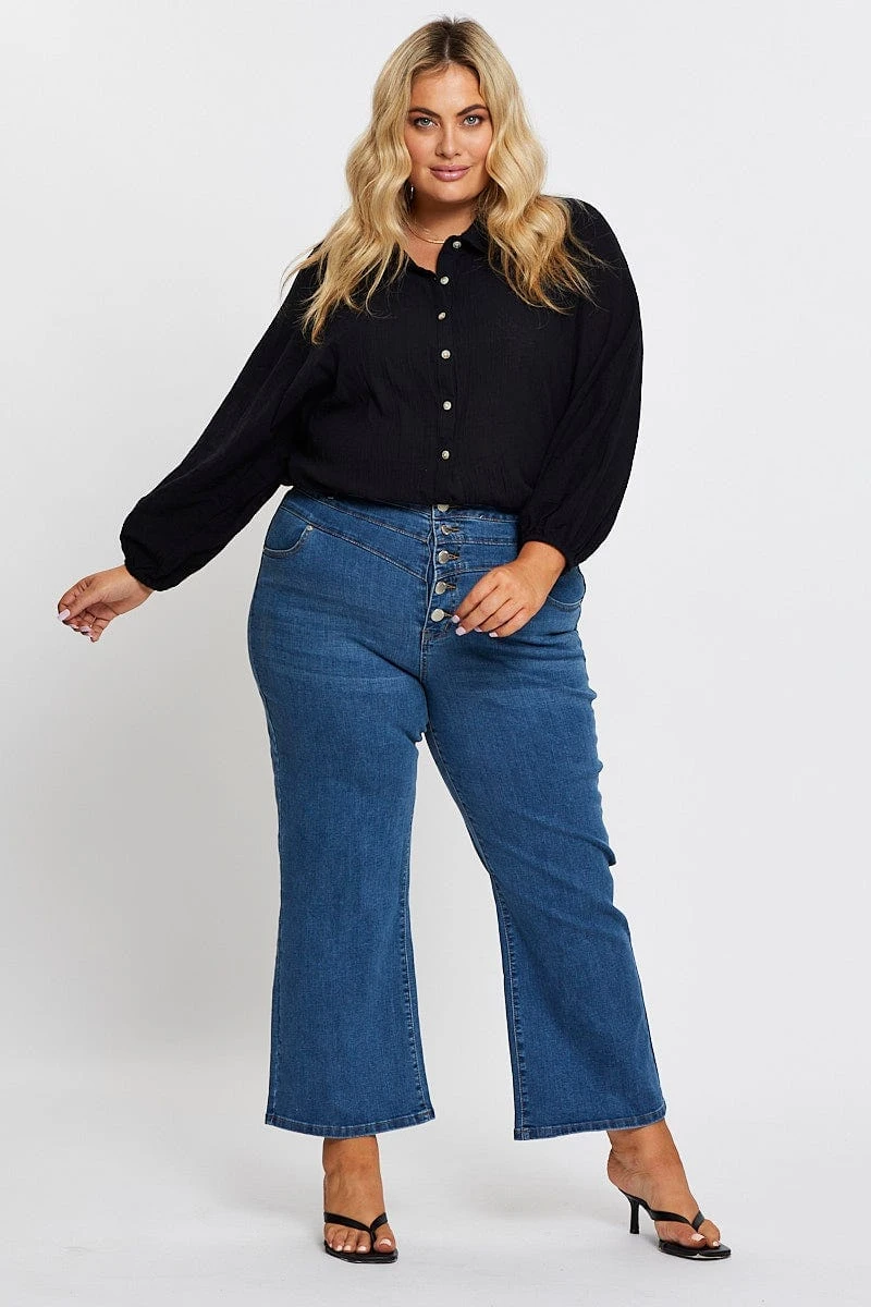 Black Textured Shirt Off Long Sleeve 2 Black Textured Shirt Off Long Sleeve - Image 2