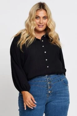 Black Textured Shirt Off Long Sleeve 8 Black Textured Shirt Off Long Sleeve -You And All Fashion Store cwc1685 33lb black 3 1 1