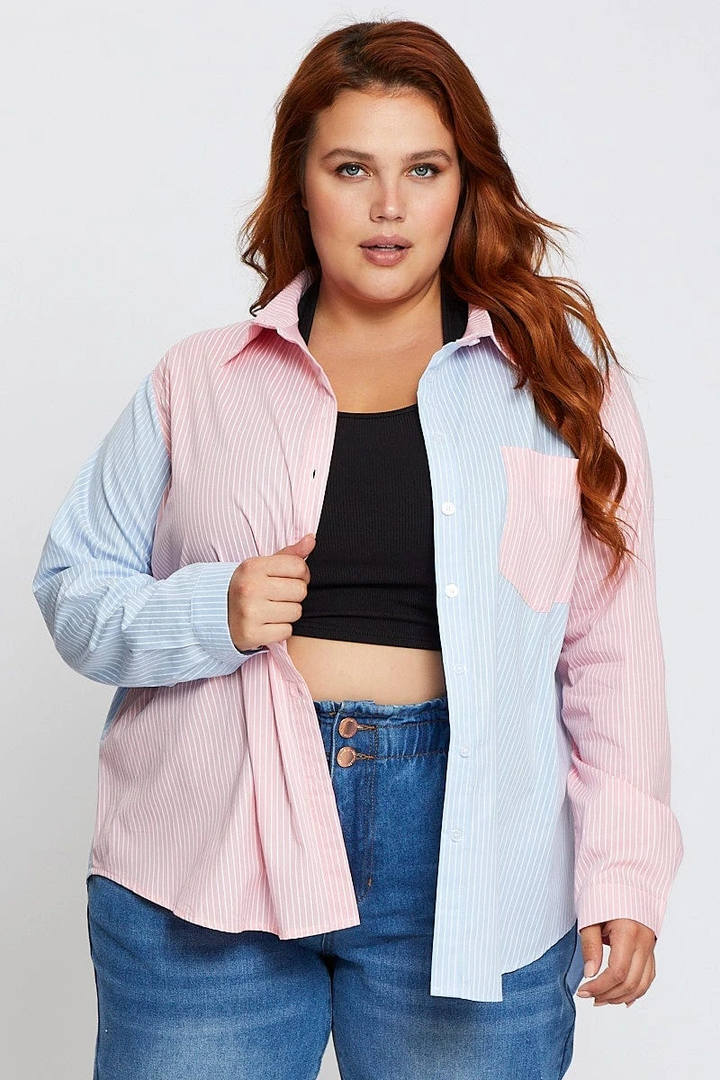 Stripe Shirt Long Sleeve Colourblock 1 Stripe Shirt Long Sleeve Colourblock