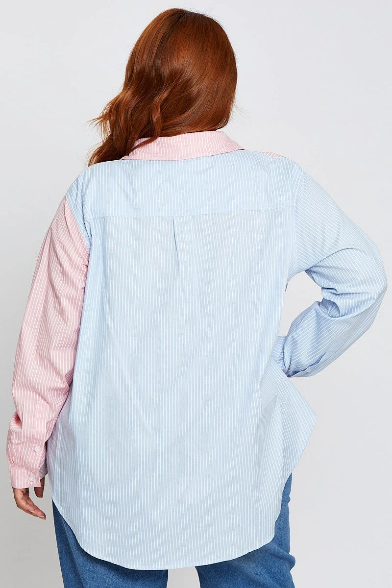 Stripe Shirt Long Sleeve Colourblock 5 Stripe Shirt Long Sleeve Colourblock - Image 5