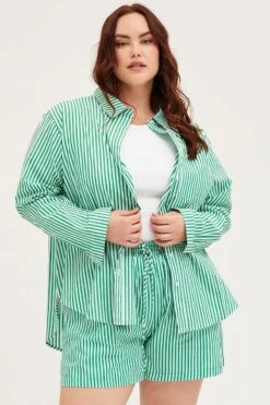Stripe Long Sleeve Shirts -You And All Fashion Store cwc2110dx 34rb stripe 3 1