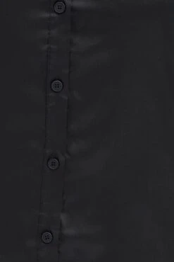 Black Relaxed Shirt Long Sleeve Satin -You And All Fashion Store cwc2470a 33r black 6
