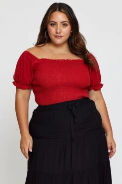 Green Shirred Bodysuit Forest Short Sleeve -You And All Fashion Store cwc25478 36lb rust 1 1