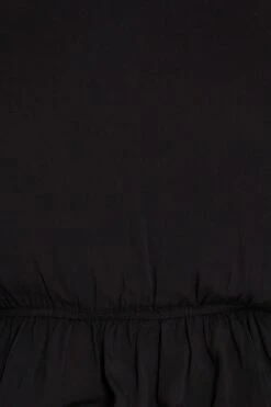 Black Peplum Top Short Sleeve Textured -You And All Fashion Store cwc25557a 36lb black 6