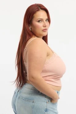 Pink Lace Cami Top Textured 7 Pink Lace Cami Top Textured -You And All Fashion Store cwc3729 129r pink 3