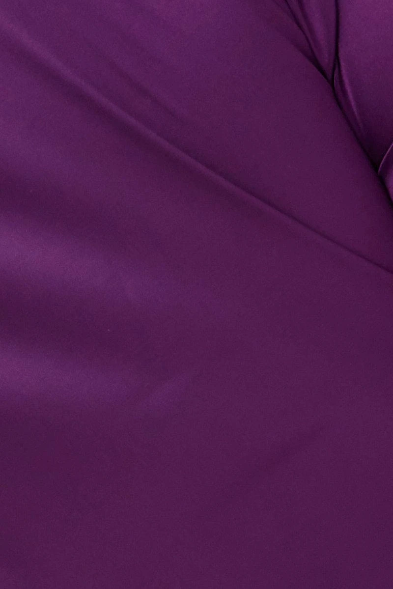 Purple Crop Top Long Sleeve Tie Front Satin 7 Purple Crop Top Long Sleeve Tie Front Satin - Image 7