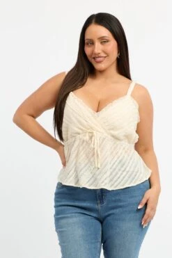 White Frill Cami Top