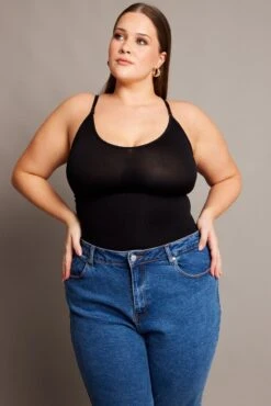 Black Seamless Sculpting Bodysuit