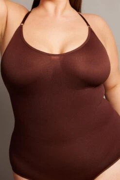 Brown Seamless Sculpting Bodysuit -You And All Fashion Store cwl000015 51b chocolate 3