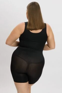 Black Seamless Open Bust Sculpting Bodysuit -You And All Fashion Store cwl000070 51b black 5