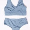 Blue Seamless Lingerie Set