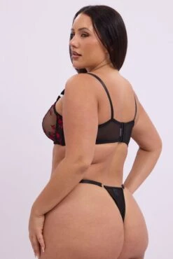 Black Flower Embroidered Lingerie Set -You And All Fashion Store cwl000133 51b black 5