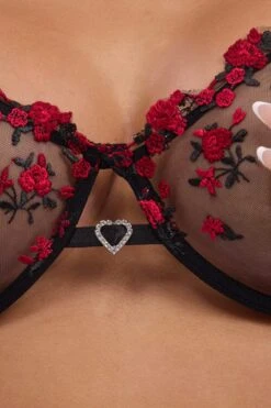 Black Flower Embroidered Lingerie Set -You And All Fashion Store cwl000133 51b black 6