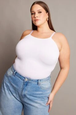 White Shaping Singlet Top -You And All Fashion Store cwl000157 51b white 3