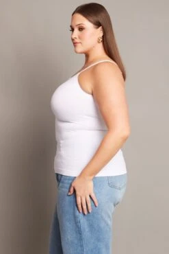 White Shaping Singlet Top -You And All Fashion Store cwl000157 51b white 4