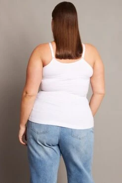 White Shaping Singlet Top -You And All Fashion Store cwl000157 51b white 5