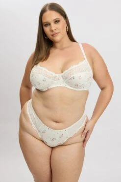 White Floral Lace Trim Lingerie Set -You And All Fashion Store cwl000171 51b floral 3