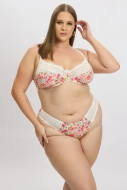 Multi Floral Lace Trim Lingerie Set -You And All Fashion Store cwl000174 51b floral 3