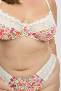 Multi Floral Lace Trim Lingerie Set -You And All Fashion Store cwl000174 51b floral 6