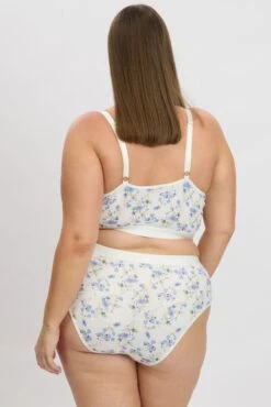 White Ditsy Bralet And Briefs Lingerie Set 10 White Ditsy Bralet And Briefs Lingerie Set -You And All Fashion Store cwl000190 51b ditsy 5