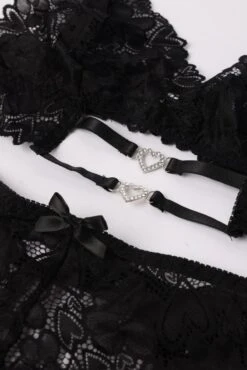 Black Lace Lingerie Set -You And All Fashion Store cwl000209 51b black 3